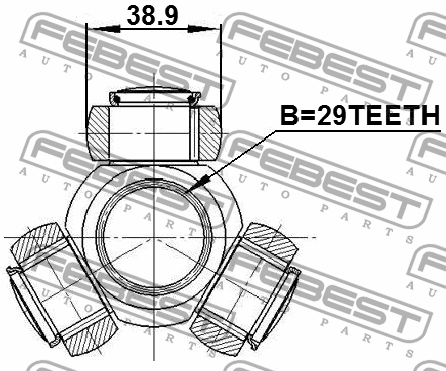 Трипоид SUBARU IMPREZA G11 2000-2007 0816-B9 0816-B9 FEBEST