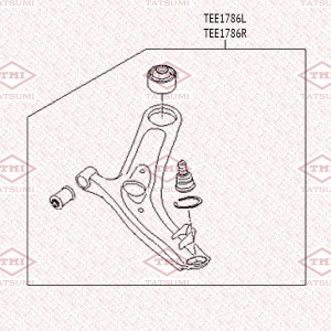 Рычаг передней подвески нижний R KIA Soul 09- TEE1786R TEE1786R TATSUMI