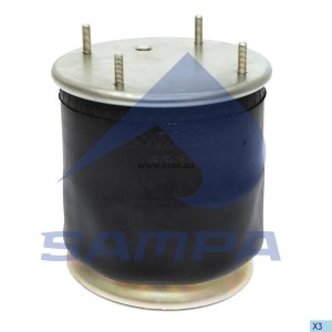 Пневморессора ROR SAF (металлический стакан) (4шп.M12, 1отв.штуц.M22х1.5, 4отв.M SP 55810-K SAMPA