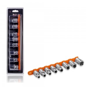 Набор головок 1/2" ( 8 предметов) "AIRLINE" (TORX E10-E24) на подвесе ATBS34 AIRLINE