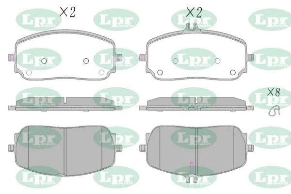 Колодки тормозные дисковые MERCEDES A W177/CLA C/X118/GLE V167/G W463 передние 0 05P2135 LPR