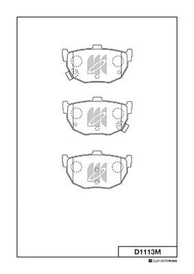 Замена на D1113MH Колодки торм. диск. HYUNDAI ELANTRA 00-, LANTRA 90-00, KIA CER D1113M MK KASHIYAMA