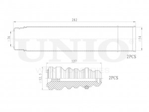 Комплект пыльник и отбойник (2 шт.) DUC-50067 UNIO