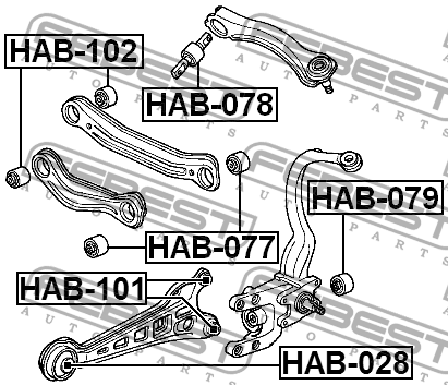 Сайлентблок HAB-101 HAB-101 FEBEST