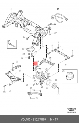 сайлентблок зад.подв.!\ Volvo S60 02> 31277897 VOLVO