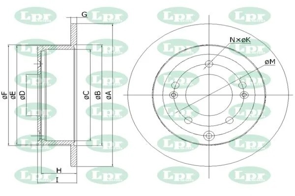 Диск тормозной K2024P K2024P LPR