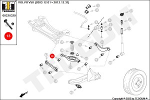 Болт регулировки развала кол 00228329 TEDGUM