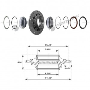 Ступица SAF колеса (SKRS/RZ9042/11242) в сборе MANSONS 600.124 MANSONS