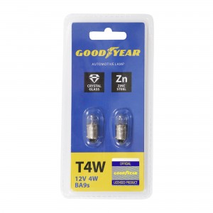 Лампа 12V T4W BA9s блистер (2шт.) GOODYEAR GY012203 GOODYEAR