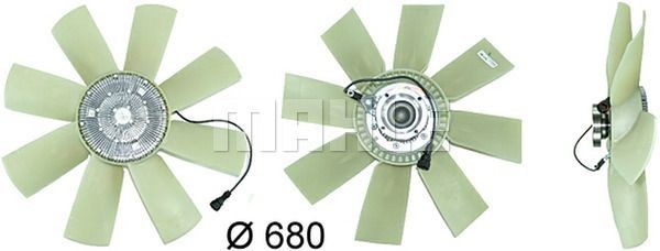 Гидромуфта  d680 8 лопастей Volvo FM9-12 CFF439000P MAHLE KNECHT
