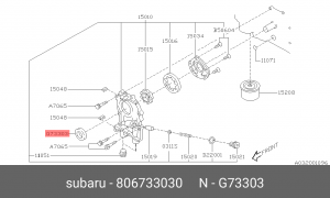 Сальник коленвала SUBARU 80673-3030 806733030 SUBARU