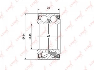 Подшипник ступицы передний (41/39x45x84) подходит для HYUNDAI Sonata(EF-YF) 2.0- WB-1333 LYNXAUTO