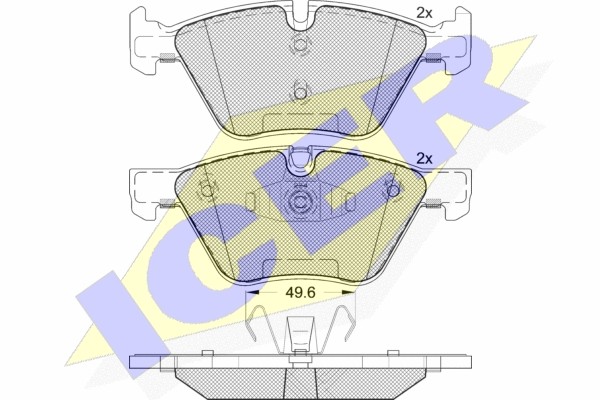 181795 колодки дисковые передние!\ BMW E81/82/87/88/90/92 2.0-3.0i/2.0D 04> 181795 ICER