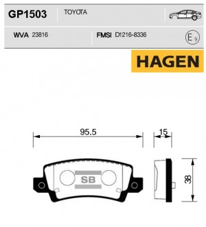 Колодки задние TOYOTA COROLLA E12 GP1503 GP1503 SANGSIN