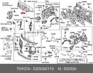 Уплотнитель 5329260110 Toyota 53292-60110 TOYOTA