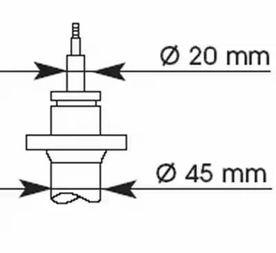 амортизатор передний газовый! d20mm/d45mm\ BMW E30 1.6-2.4D 82-90 363500 KAYABA