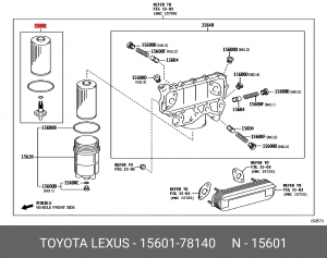 ФИЛЬТР МАСЛЯНЫЙ 15601-78140 15601-78140 TOYOTA