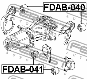Сайлентблок задн дифференциала FORD EXPLORER V TUB 2011- FDAB-041 FDAB-041 FEBEST