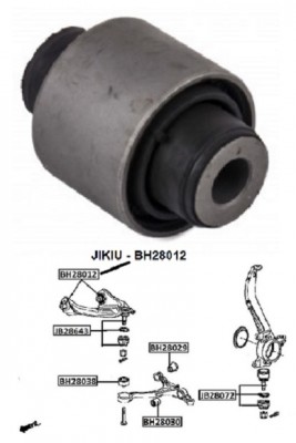 Сайлентблок верхн рычага HONDA ACCORD 97-15, ODYSSEY 03-13 BH28012 BH28012 JIKIU