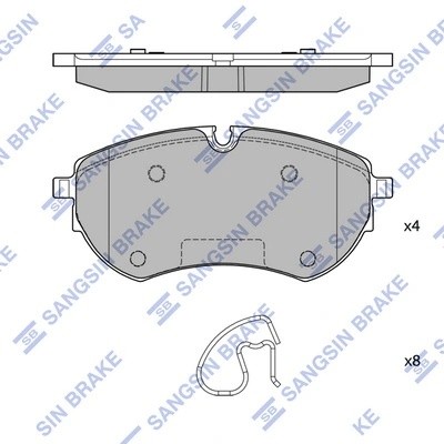 Колодки тормозные VW AMAROK 17- 18 передние SP4401 SP4401 SANGSIN