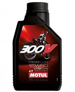 Масло моторное для 4-х тактных двигателей MOTUL 300V 4T OFF ROAD 15W60 синт.1л 104137 MOTUL