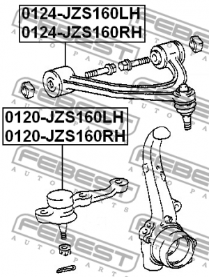 Опора шаровая нижн правая LEXUS GS300/430 JZS160,UZS161 1997.08-2005.01 0120-JZS 0120-JZS160RH FEBEST