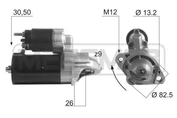 Стартер AUDI A6 2.4/2.8 98-05 1.4kw 220476 220476 ERA
