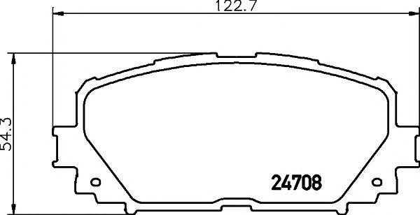 Колодки тормозные TOYOTA Yaris (06-) передние (4шт.) MINTEX MDB2956 MINTEX