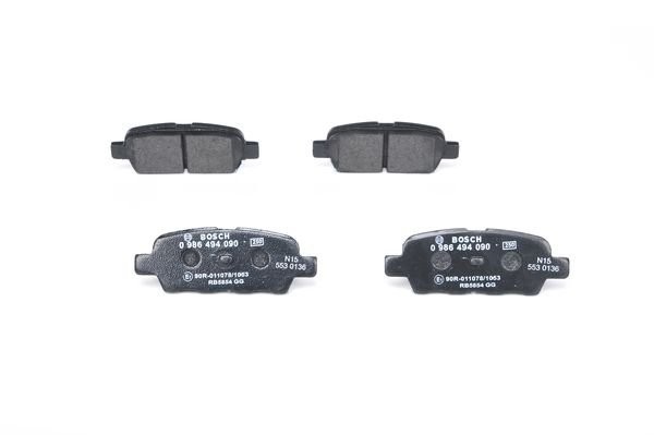 Колодки тормозные 0986494090 0 986 494 090 BOSCH