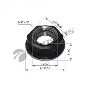 Гайка ступицы с шайбой, М52x2  ключ-SW95 ECO Plus с храповым механизмом 300.373 MANSONS