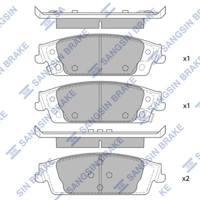 Колодки задние CADILLAC ESCALADE 2010- SP4011 SP4011 SANGSIN