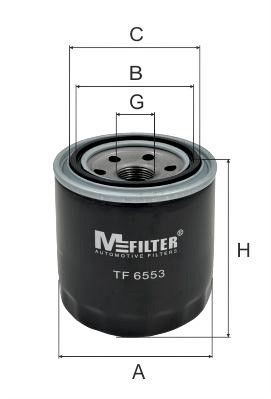 фильтр масляный!\ Mitsubishi Colt/Galant/Lancer/Pajero 1.2-3.0 80> TF6553 MFILTER AUTOMOTIVE FILTERS