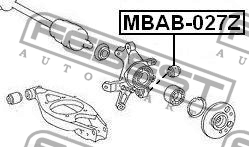 Сайлентблок MBAB-027Z MBAB-027Z FEBEST
