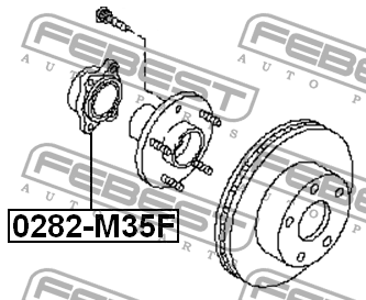 Ступица передняя 0282-M35F FEBEST