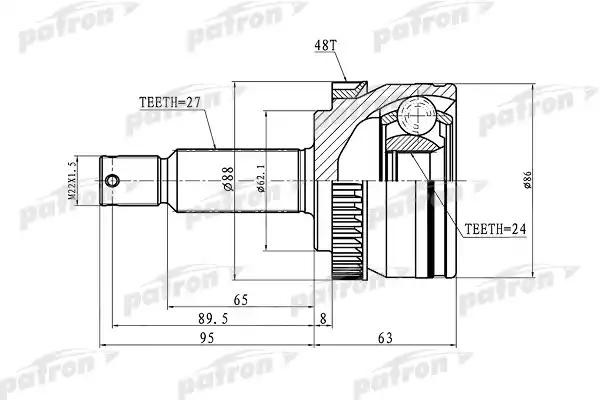 KIA SPORTAGE (2004-2010) 24x62x27 PCV3036 PATRON