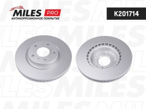 Диск тормозной (серия PRO с антикоррозионным покрытием) NISSAN TEANA 03-08 перед K201714 MILES