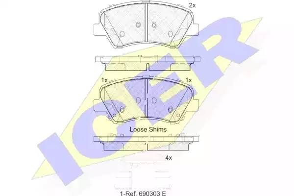 182029 колодки дисковые передние!\ Hyundai Elantra/i30 all 11> 182029 ICER