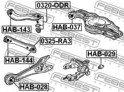 Рычаг подвески HONDA Odyssey (96-),Shuttle (95-) задней поперечный нижний FEBEST 0325-RA3 FEBEST