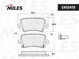 Колодки тормозные задние (Смесь Low-Metallic) HONDA CIVIC VIII Hatchback 06- (TR E410419 MILES