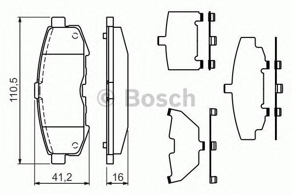 Колодки тормозные MAZDA MPV задние (4шт.) BOSCH 0 986 494 319 BOSCH