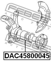 Подшипник ступицы передний VW TRANSPORTER IV DAC45800045 DAC45800045 FEBEST