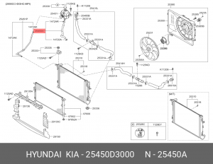 25450D3000 HOSE & CLAMP ASSY 25450D3000 HYUNDAI KIA