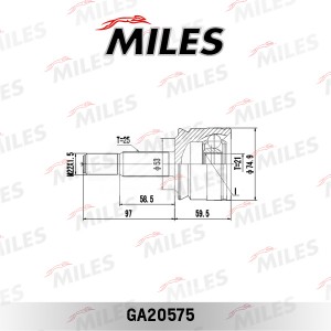 ШРУС наружный MITSUBISHI COLT VI 1.1-1.5 02-12 (SKF VKJA5817) GA20575 GA20575 MILES