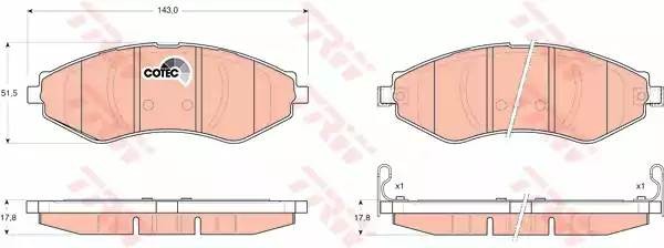 Колодки передние CHEVROLET LACETTI (J200) GDB3347 GDB3347 TRW