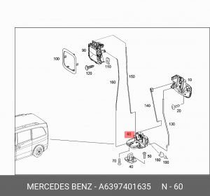 MERCEDES BENZ VIANO (639) (2003>) ДЛЯ ДВЕРИ БАГАЖНИКА СО СТЕКЛОМ A6397401635 MERCEDES BENZ