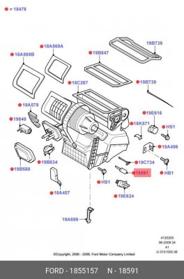 Резистор FORD Focus (04-11),Mondeo (02-) отопителя OE 1 855 157 FORD