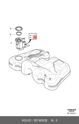 Уплотнительное кольцо VOLVO 30740928 30740928 VOLVO