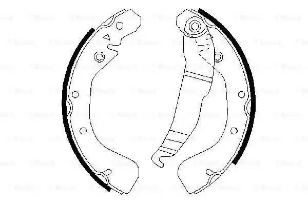 Колодки тормозные OPEL Astra,Vectra задние барабанные (4шт.) BOSCH 0 986 487 554 BOSCH