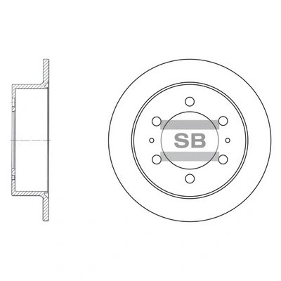 Диск тормозной SSANGYONG KORANDO 96-/MUSSO 96-/REXTON 02- задний SD3026 SD3026 SANGSIN