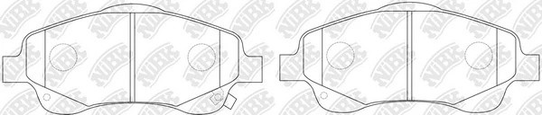 Колодки тормозные передние TOYOTA AVENSIS 03/COROLLA VERSO 1.8/2.0D/2.2D PN1233 PN1233 NIBK